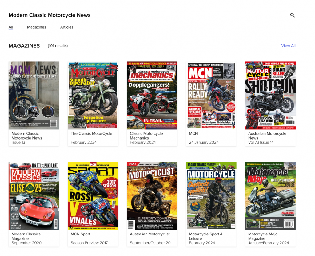 Modern Classic Motorcycle News - Magazine