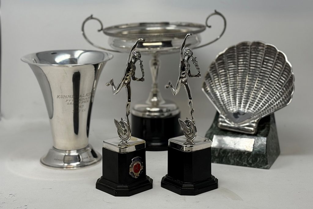 Collection Of Trophies Awarded To Mike Hailwood For Sale