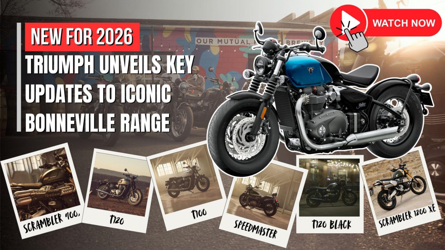 Triumph Unveils Key Updates To Iconic Bonneville Range For 2026 - Watch Now