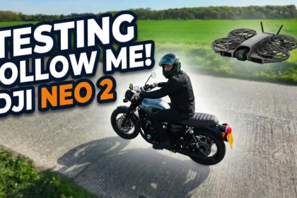 Can The Dji Neo 2 Keep Up? | Triumph Bonneville T120 Black First Ride
