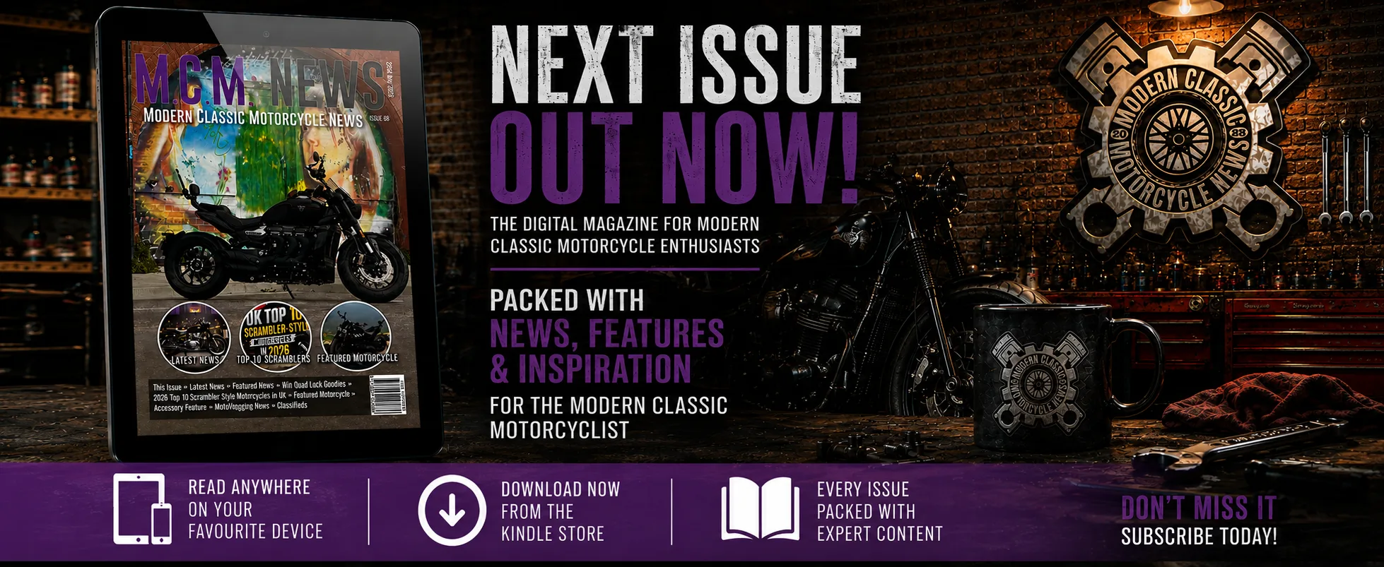 Modern Classic Motorcycle News - Home 66 Website Banner