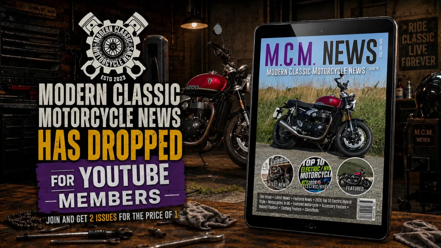 Modern Classic Motorcycle News - Magazine 9 Members Only: New! Modern Classic Motorcycle News Issue 70 – What'S Inside?