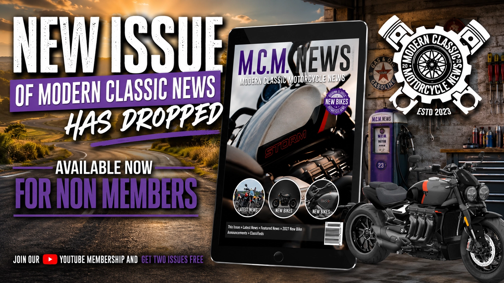 New Issue 72 Of Modern Classic Motorcycle News | Available Now For Non-Members | 2027 New Bikes & Latest News